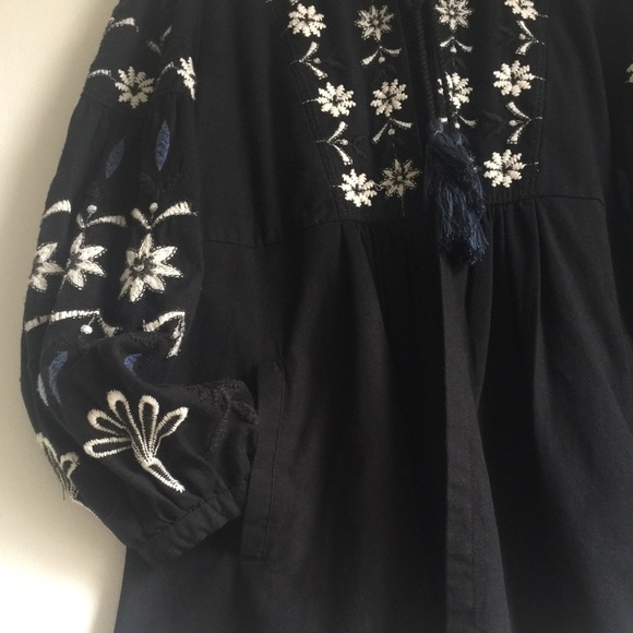 ZARA Embroidered Cotton Overshirt - Picture 13 of 16